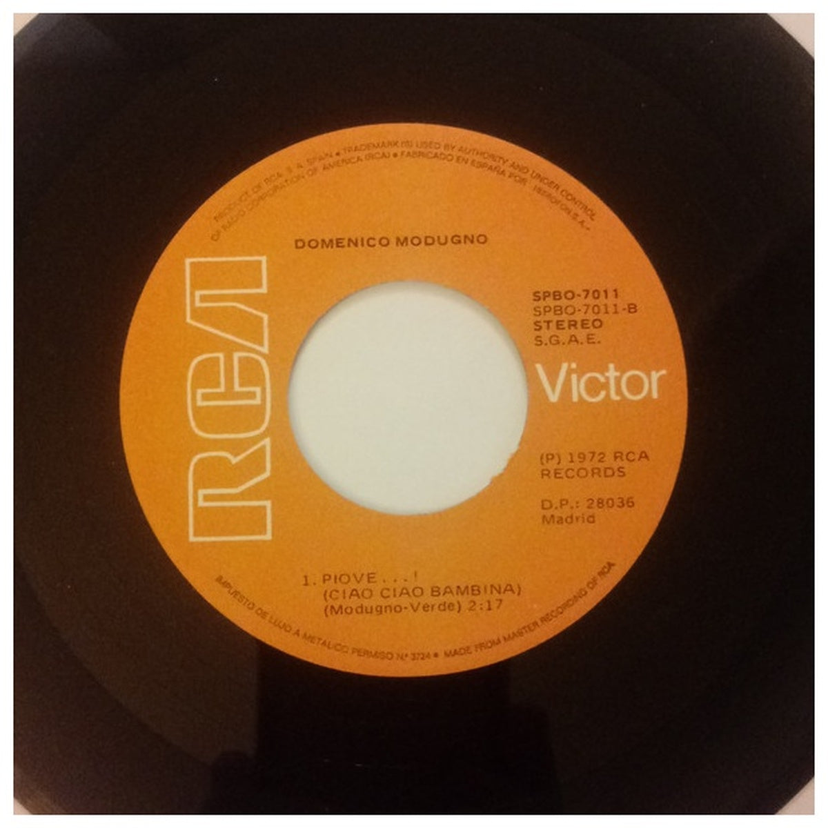 DOMENICO MODUGNO - VOLARE (NEL BLU, DIPINTO DI BLU) | 7" SINGLE VINILO USADO