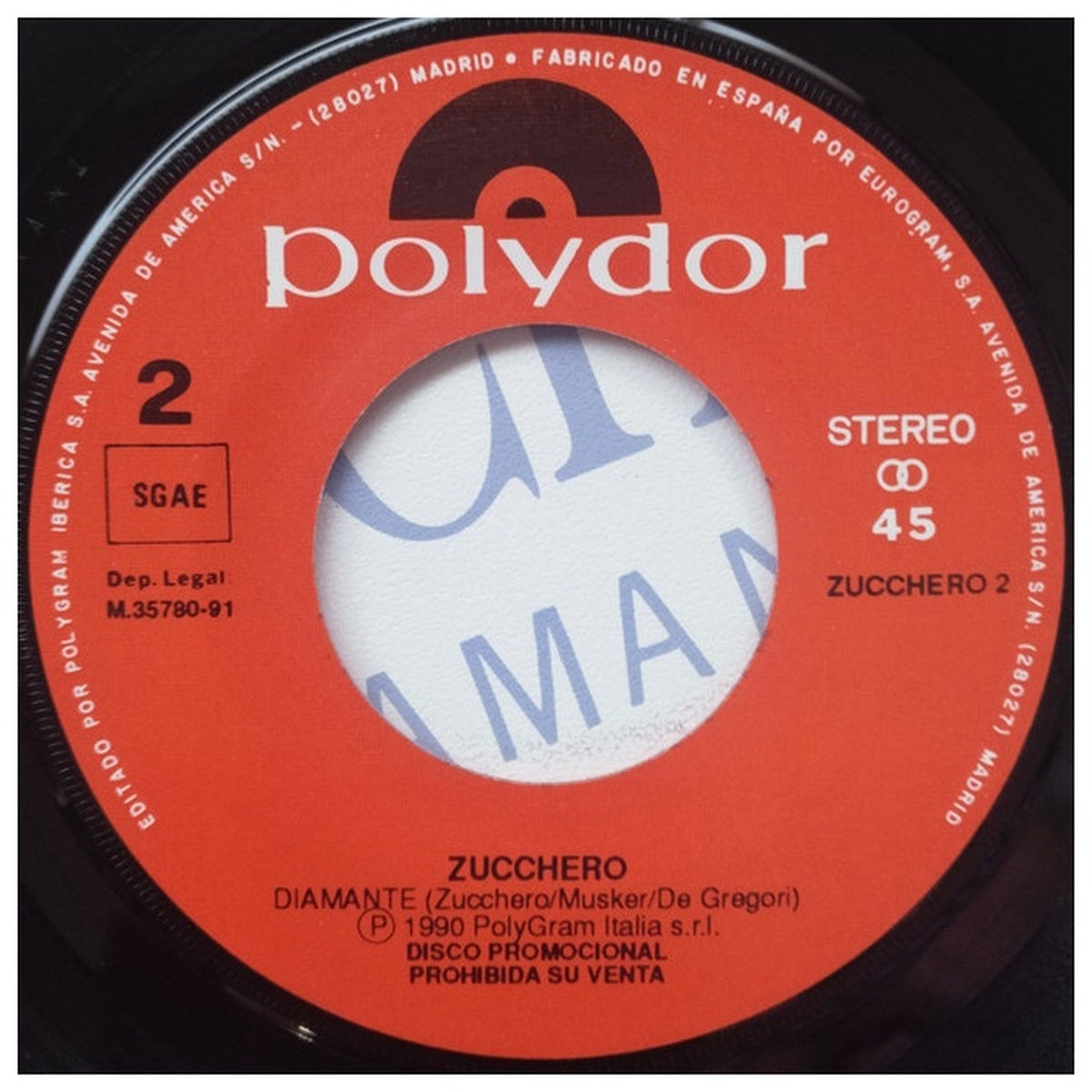 ZUCCHERO - DIAMANTE | 7" SINGLE VINILO USADO