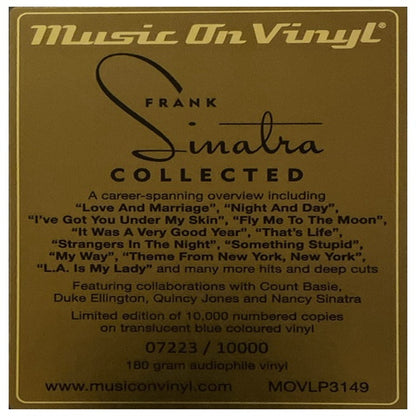 FRANK SINATRA - COLLECTED (TRANSLUCENT BLUE VINYL) (2LP) | VINILO