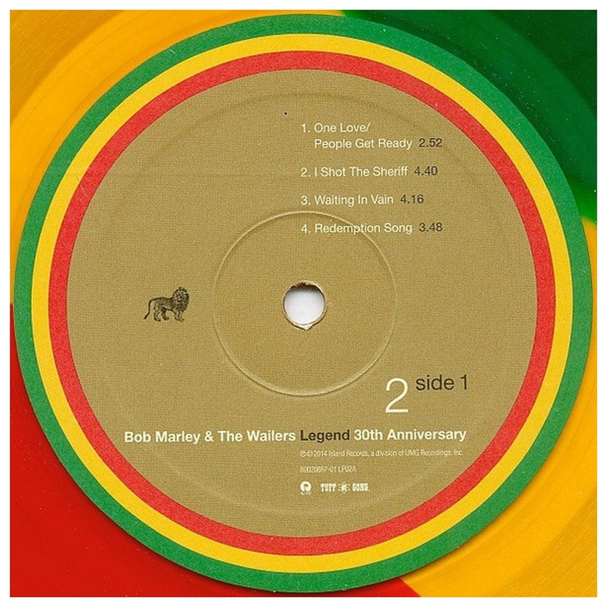 BOB MARLEY - LEGEND (30TH ANNIVERSARY) (TRICOLOUR VINYL) (2LP) | VINILO