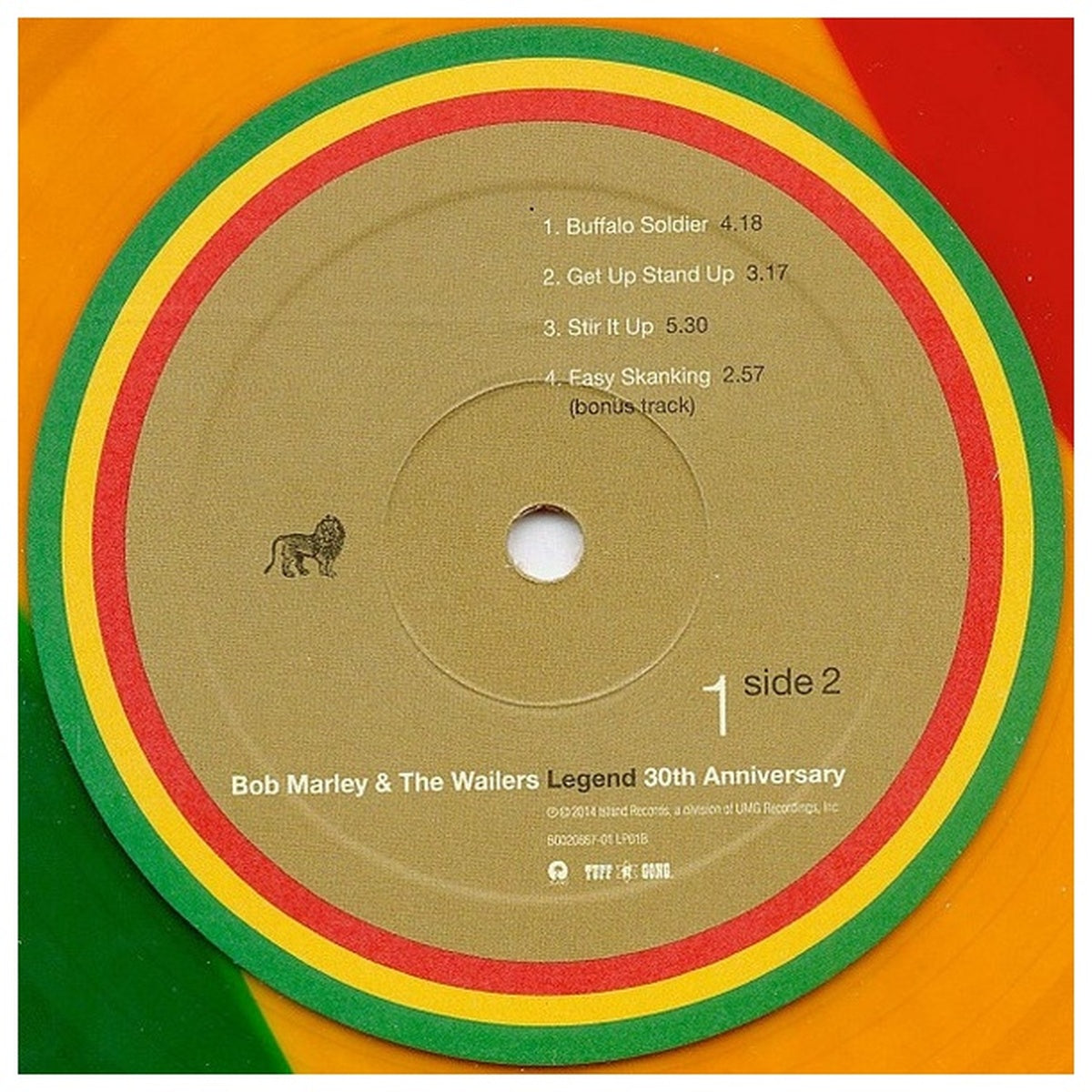 BOB MARLEY - LEGEND (30TH ANNIVERSARY) (TRICOLOUR VINYL) (2LP) | VINILO