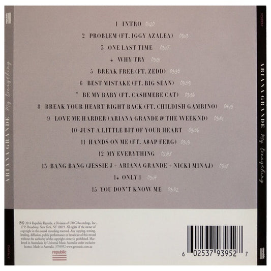 ARIANA GRANDE - MY EVERYTHING | CD