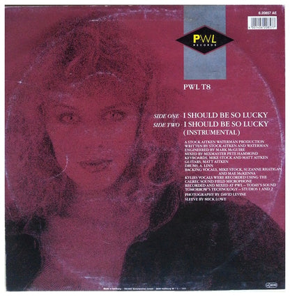 KYLIE MINOGUE - I SHOULD BE SO LUCKY | 12" MAXI SINGLE USADO