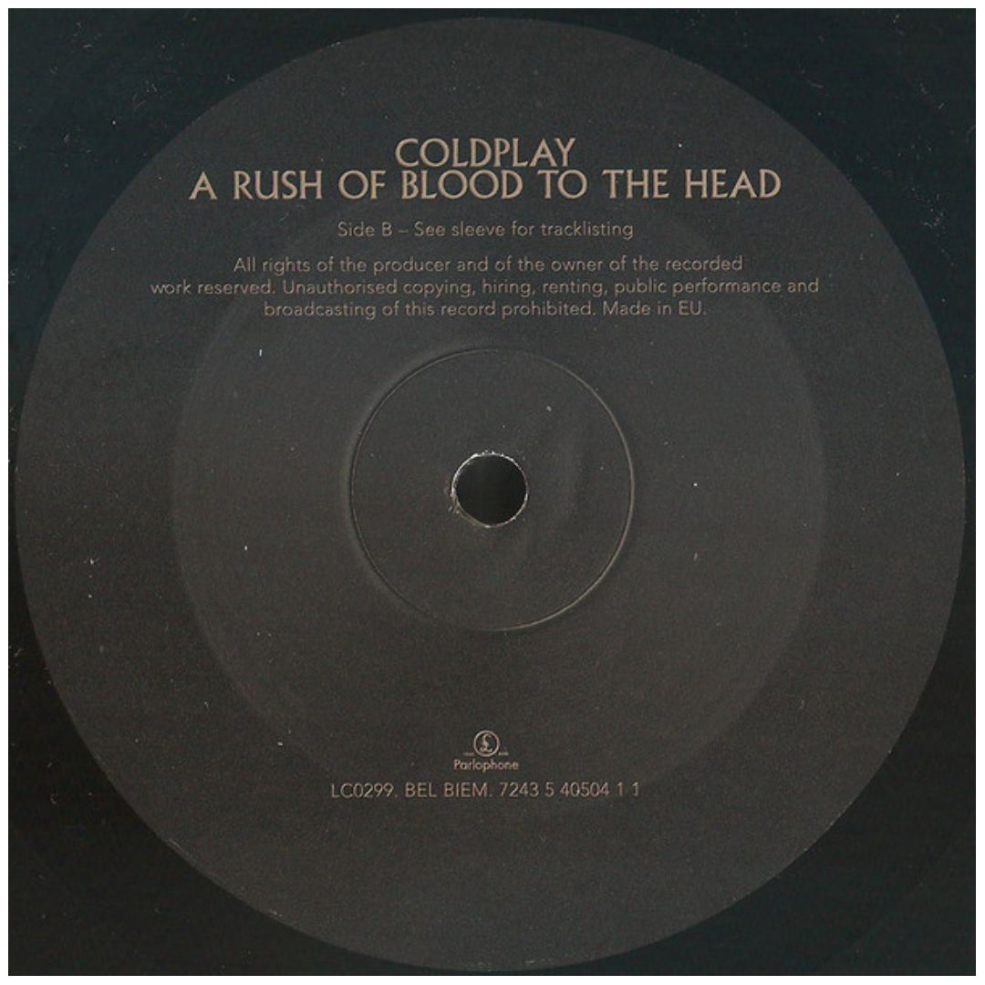 COLDPLAY - A RUSH OF BLOOD TO THE HEAD | VINILO