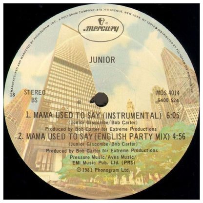 JUNIOR - MAMA USED TO SAY  | 12" MAXI SINGLE VINILO