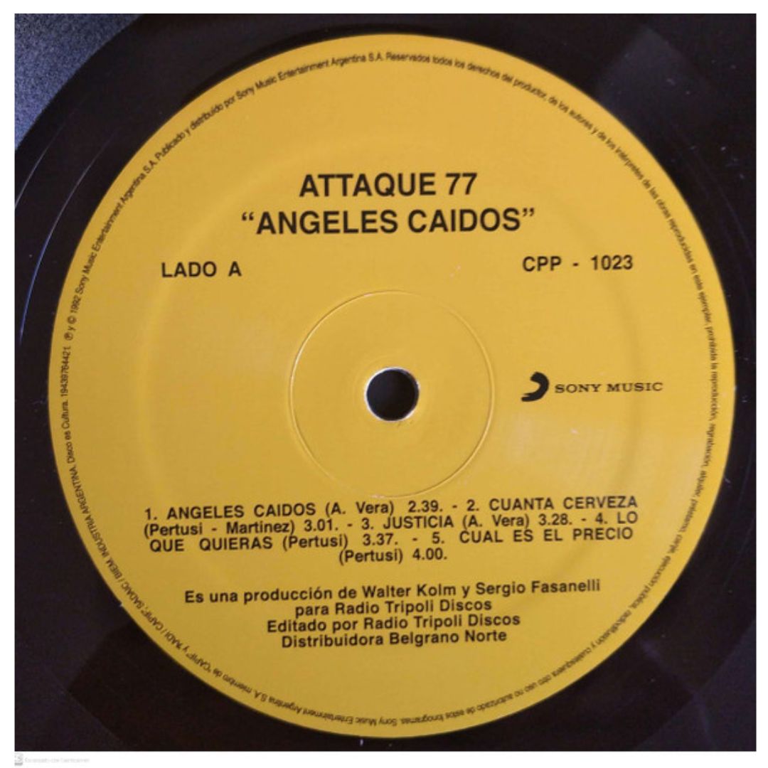 ATTAQUE 77 - ANGELES CAIDOS |  VINILO