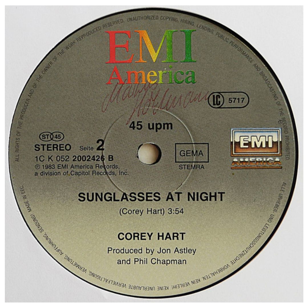 COREY HART - SUNGLASSES AT NIGHT | 12" MAXI SINGLE USADO