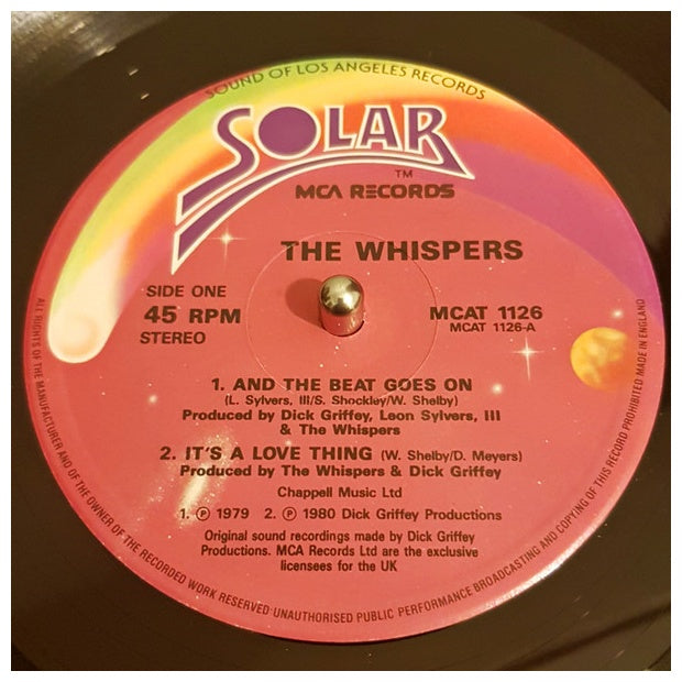 WHISPERS - AND THE BEAT GOES ON | 12" MAXI SINGLE USADO