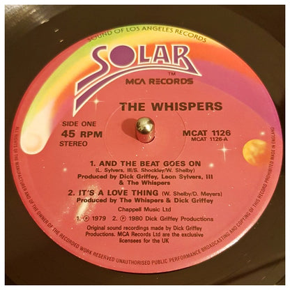 WHISPERS - AND THE BEAT GOES ON | 12" MAXI SINGLE USADO