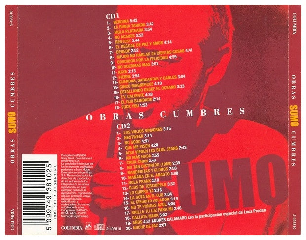 SUMO - OBRAS CUMBRES (2CD) | CD