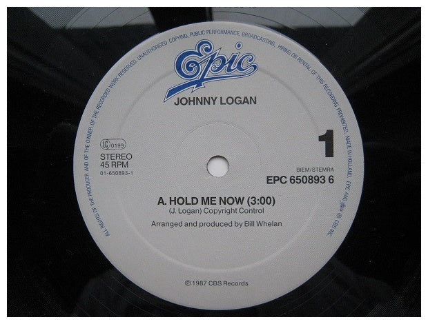 JOHNNY LOGAN - HOLD ME NOW | 12" MAXI SINGLE USADO