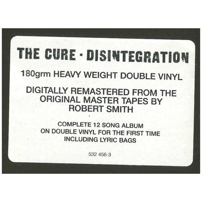 CURE - DISINTEGRATION (2LP) | VINILO