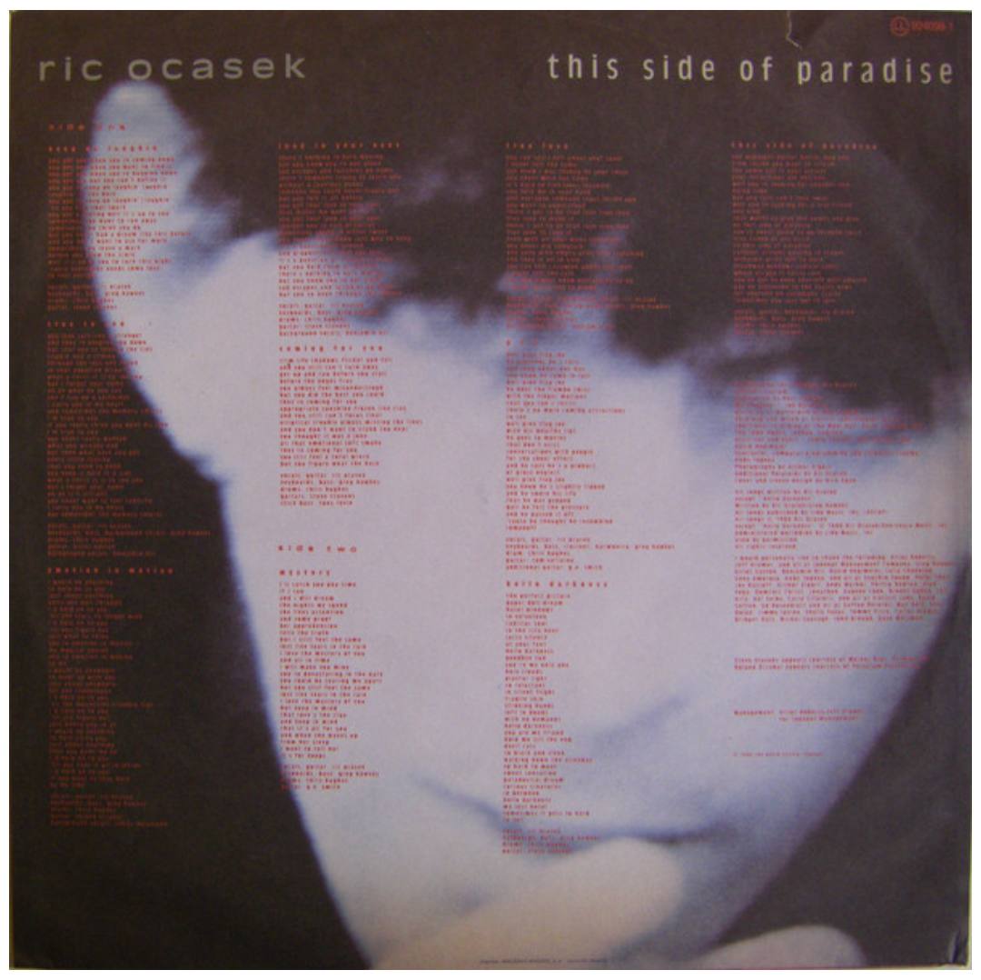 RIC OCASEK - THIS SIDE OF PARADISE | VINILO USADO