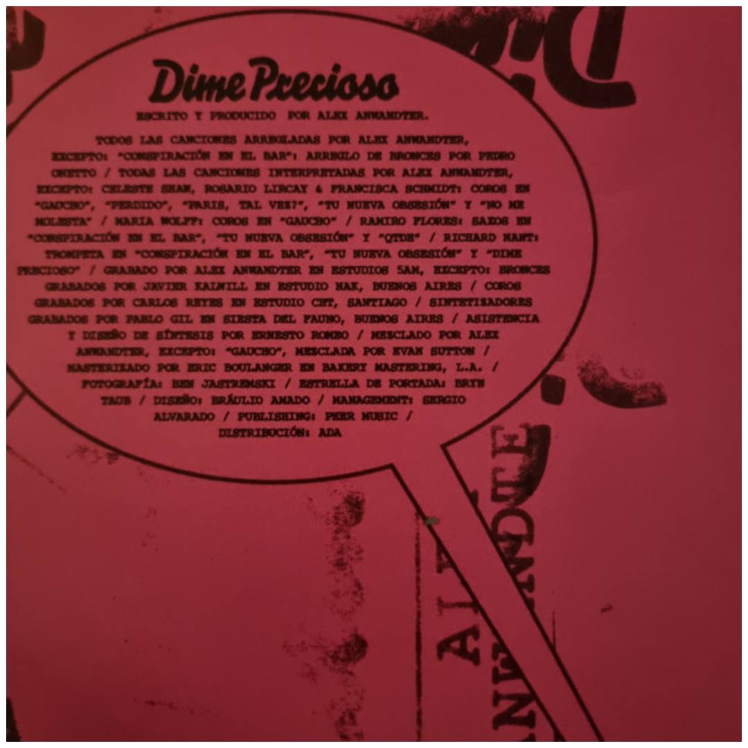 ALEX ANWANDTER - DIME PRECIOSO | VINILO