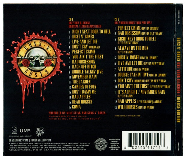 GUNS N' ROSES - USE YOUR ILLUSION I (2CD)(DIGIPACK) | CD