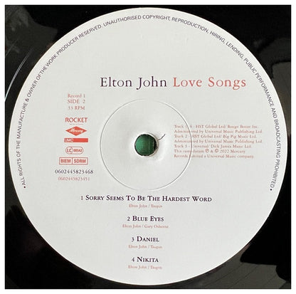 ELTON JOHN - LOVE SONGS (2LP) | VINILO