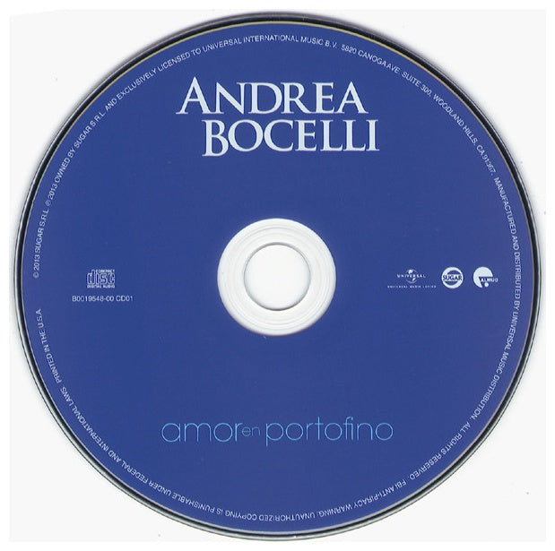 ANDREA BOCELLI  - LOVE IN PORTOFINO (CD+DVD) | CD