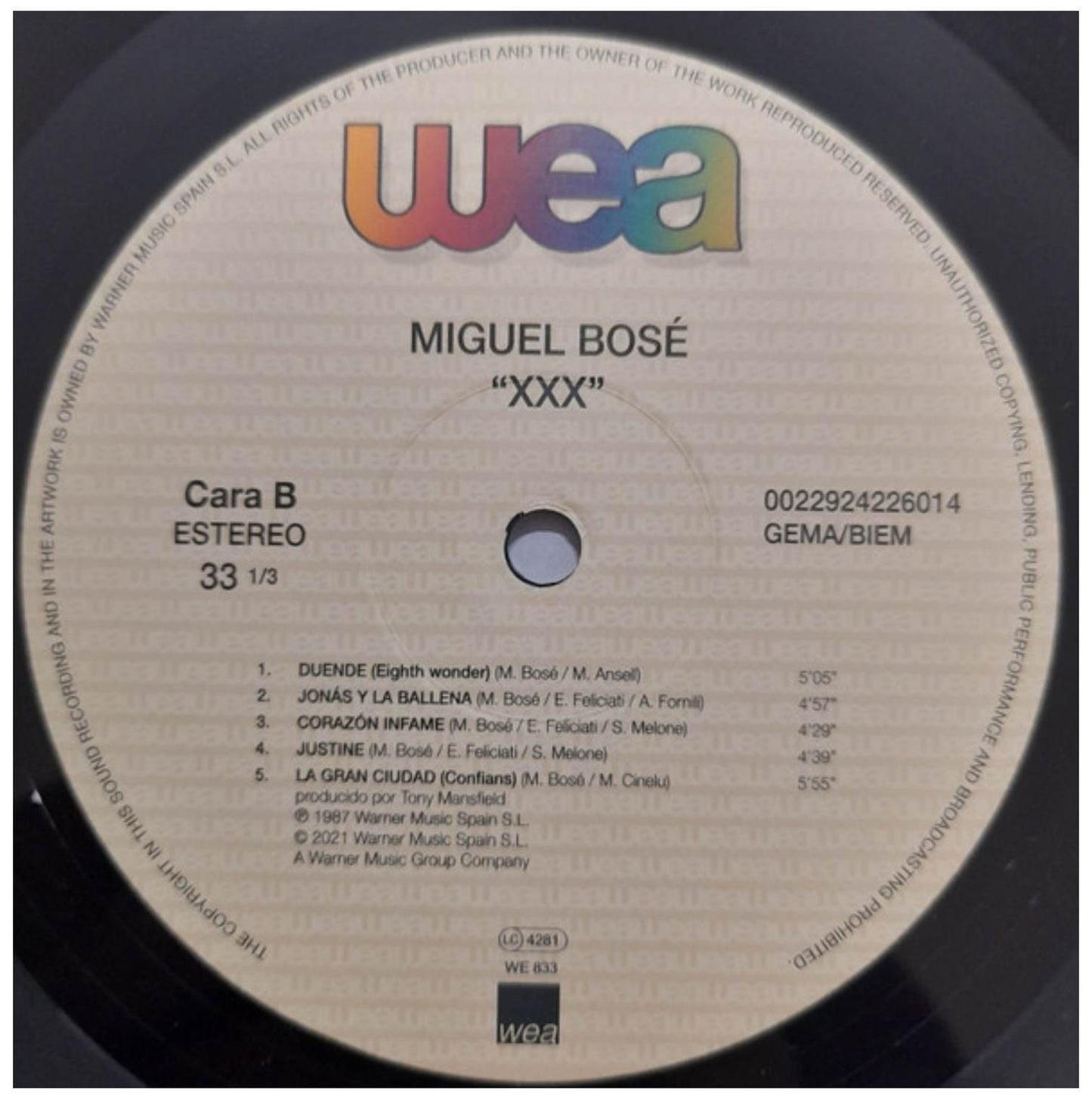 MIGUEL BOSE - XXX (LP+CD) | VINILO