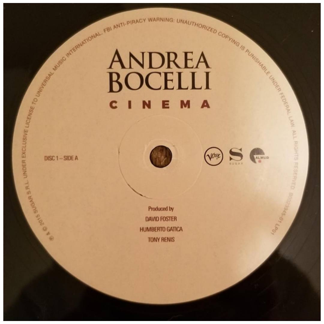 ANDREA BOCELLI - CINEMA | VINILO