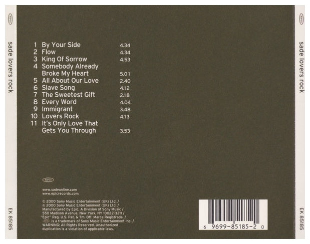 SADE - LOVERS ROCK | CD USADO