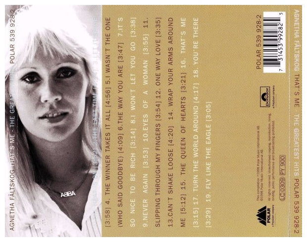 AGNETHA FÄLTSKOG - THAT'S ME: THE GREATEST HITS  | CD