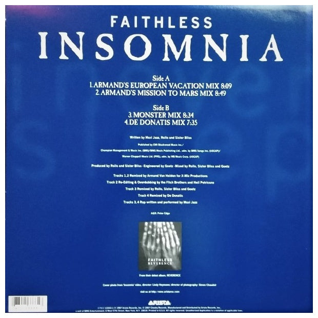 FAITHLESS - INSOMNIA | 12" MAXI SINGLE USADO