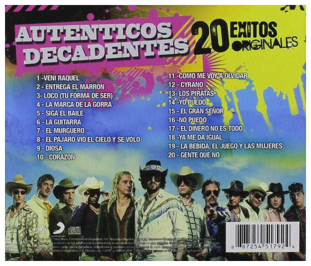 AUTENTICOS DECADENTES - 20 EXITOS ORIGINALES | CD