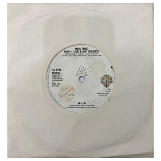 A-HA - HUNTING HIGH AND LOW (REMIX) | 7" SINGLE VINILO USADO