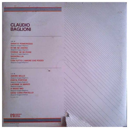 CLAUDIO BAGLIONI - CLAUDIO BAGLIONI | VINILO USADO