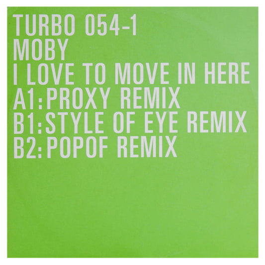 MOBY - I LOVE TO MOVE IN HERE | 12" MAXI SINGLE USADO