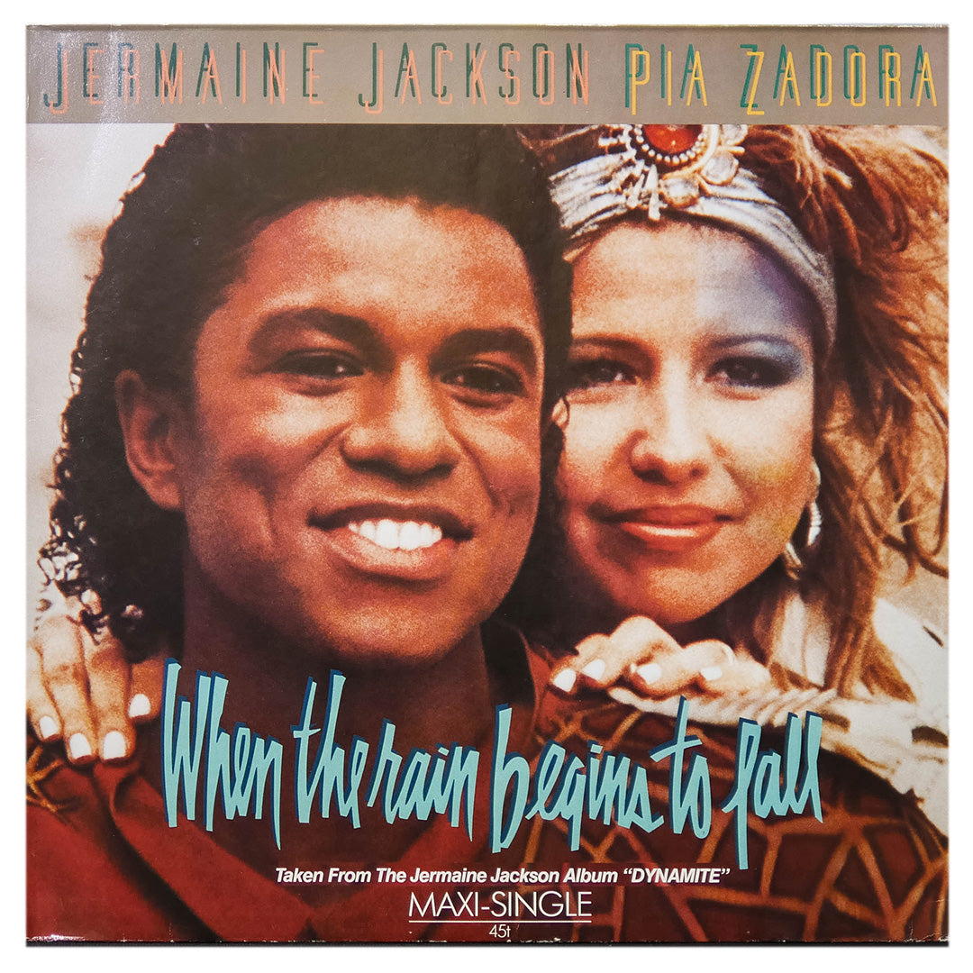 JERMAINE JACKSON FT. PIA ZADORA - WHEN THE RAIN BEGINS TO FALL | 12" MAXI SINGLE USADO