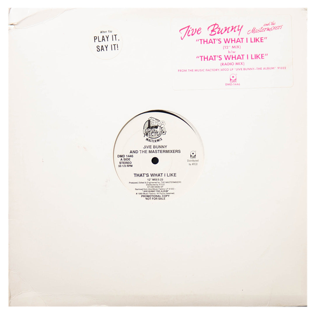 JIVE BUNNY AND THE MASTERMIXERS - THAT'S WHAT I LIKE | 12" MAXI SINGLE USADO