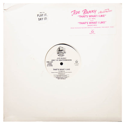JIVE BUNNY AND THE MASTERMIXERS - THAT'S WHAT I LIKE | 12" MAXI SINGLE USADO