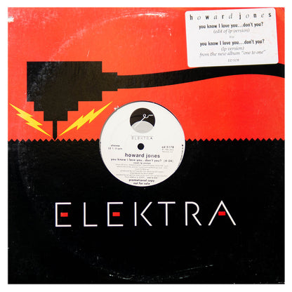 HOWARD JONES - YOU KNOW I LOVE YOU…DON'T YOU (LP VERSION) | 12" MAXI SINGLE USADO