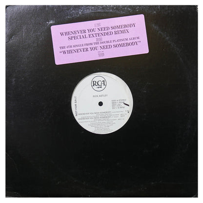 RICK ASTLEY  - WHENEVER YOU NEED SOMEBODY | 12" MAXI SINGLE USADO