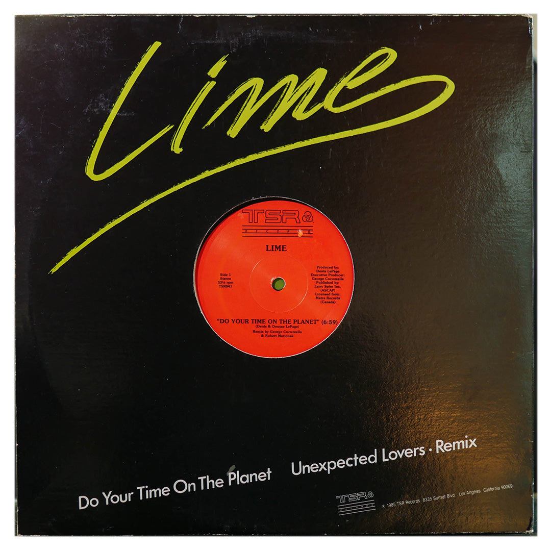 LIME - UNEXPECTED LOVERS (REMIX)/DO YOUR TIME ON THE PLANET  | 12" MAXI SINGLE USADO
