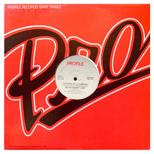 BOYS DON'T CRY - I WANNA BE A COWBOY | 12" MAXI SINGLE USADO