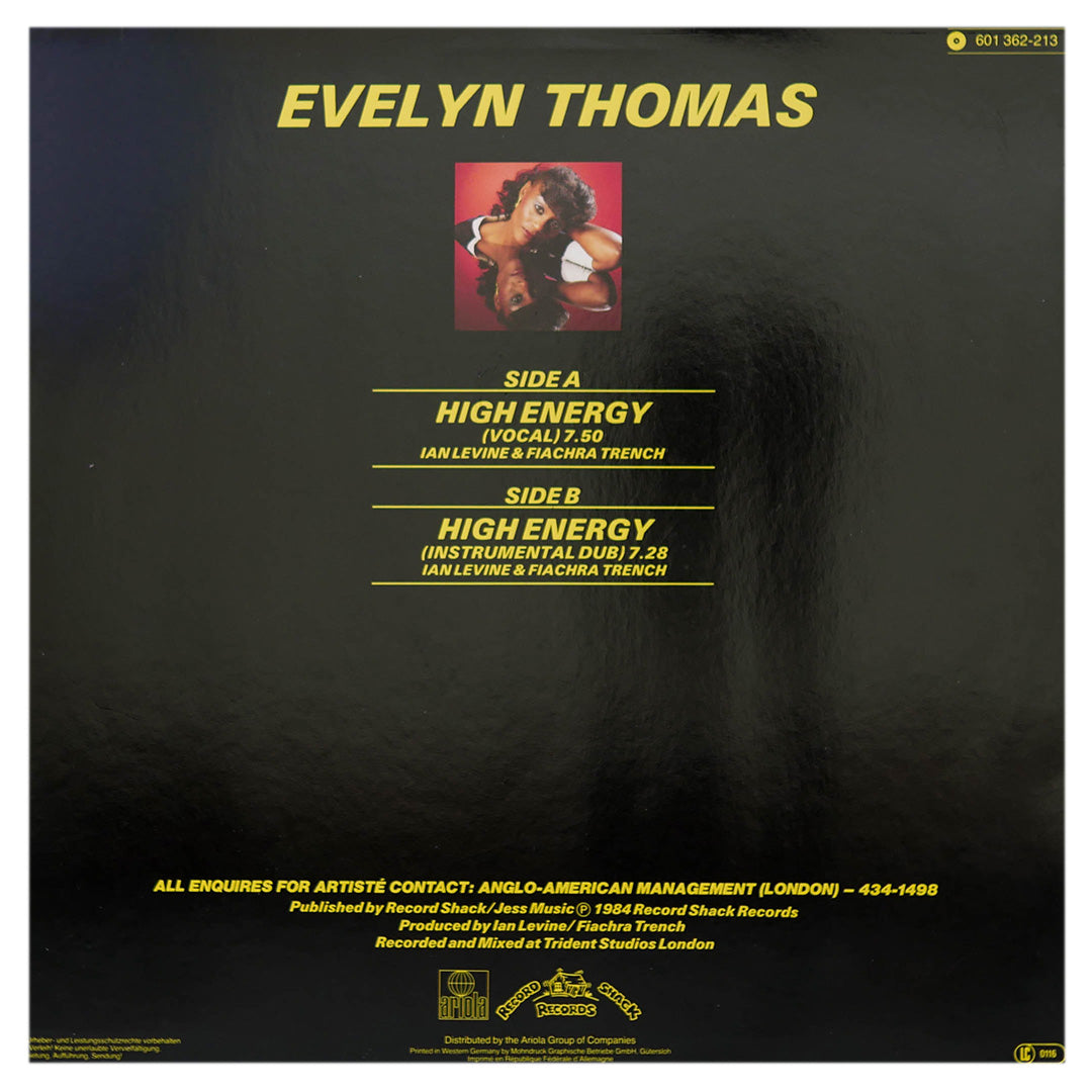 EVELYN THOMAS - HIGH ENERGY | 12" MAXI SINGLE USADO