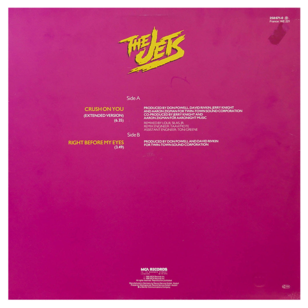 JETS - CRUSH ON YOU(EXTENDED VERSION) | 12" MAXI SINGLE USADO