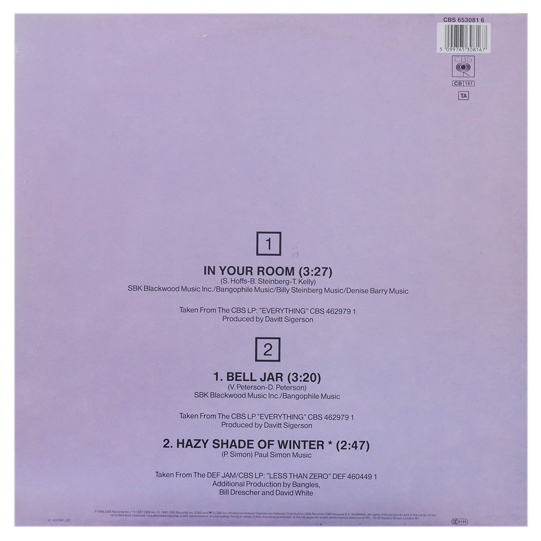 BANGLES - IN YOUR ROOM | 12" MAXI SINGLE USADO