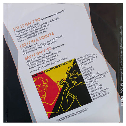 DARYL HALL & JOHN OATES - SAY IT ISN'T SO | 12" MAXI SINGLE USADO