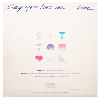 LIME - SAY YOU LOVE ME | 12" MAXI SINGLE USADO