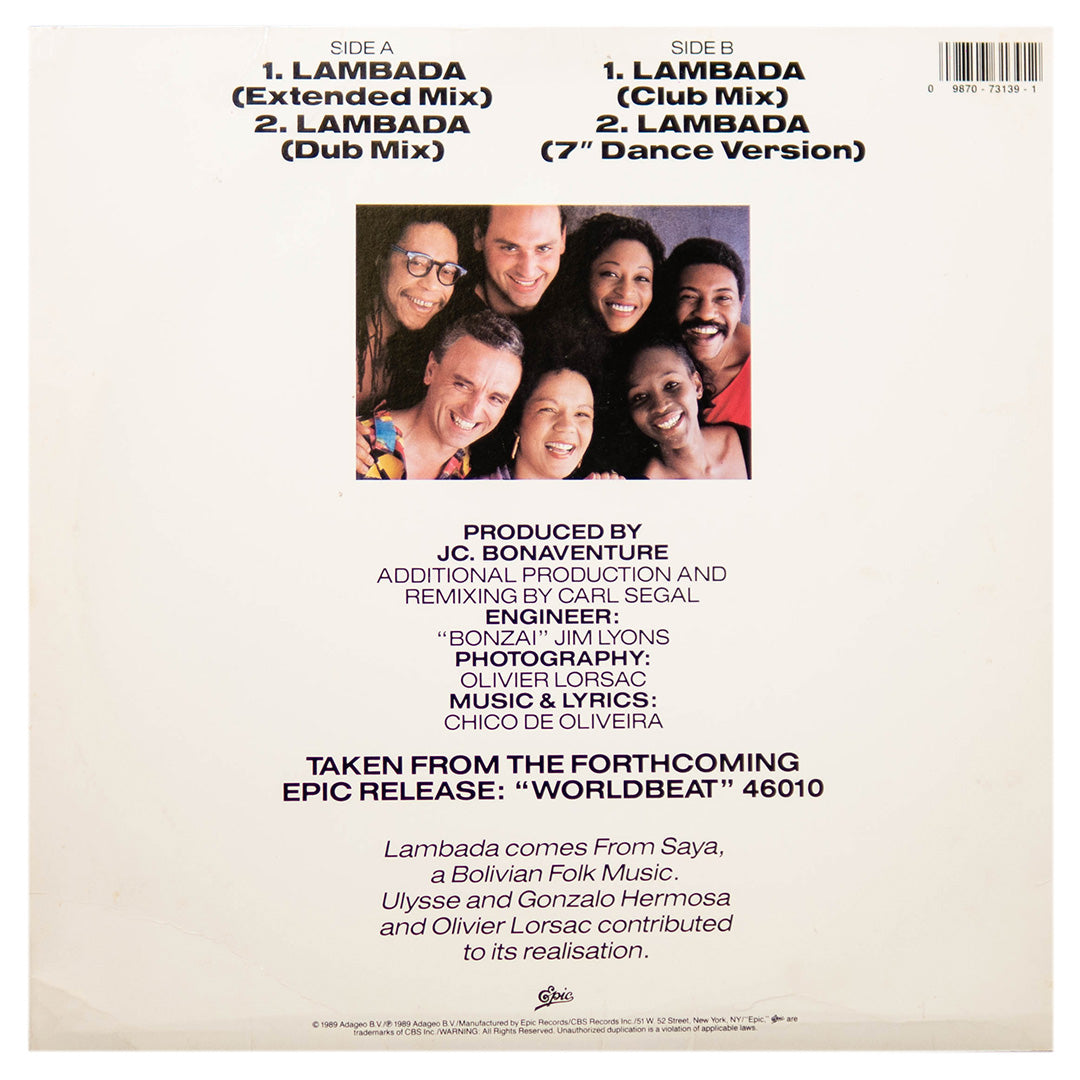 KAOMA - LAMBADA | 12" MAXI SINGLE USADO