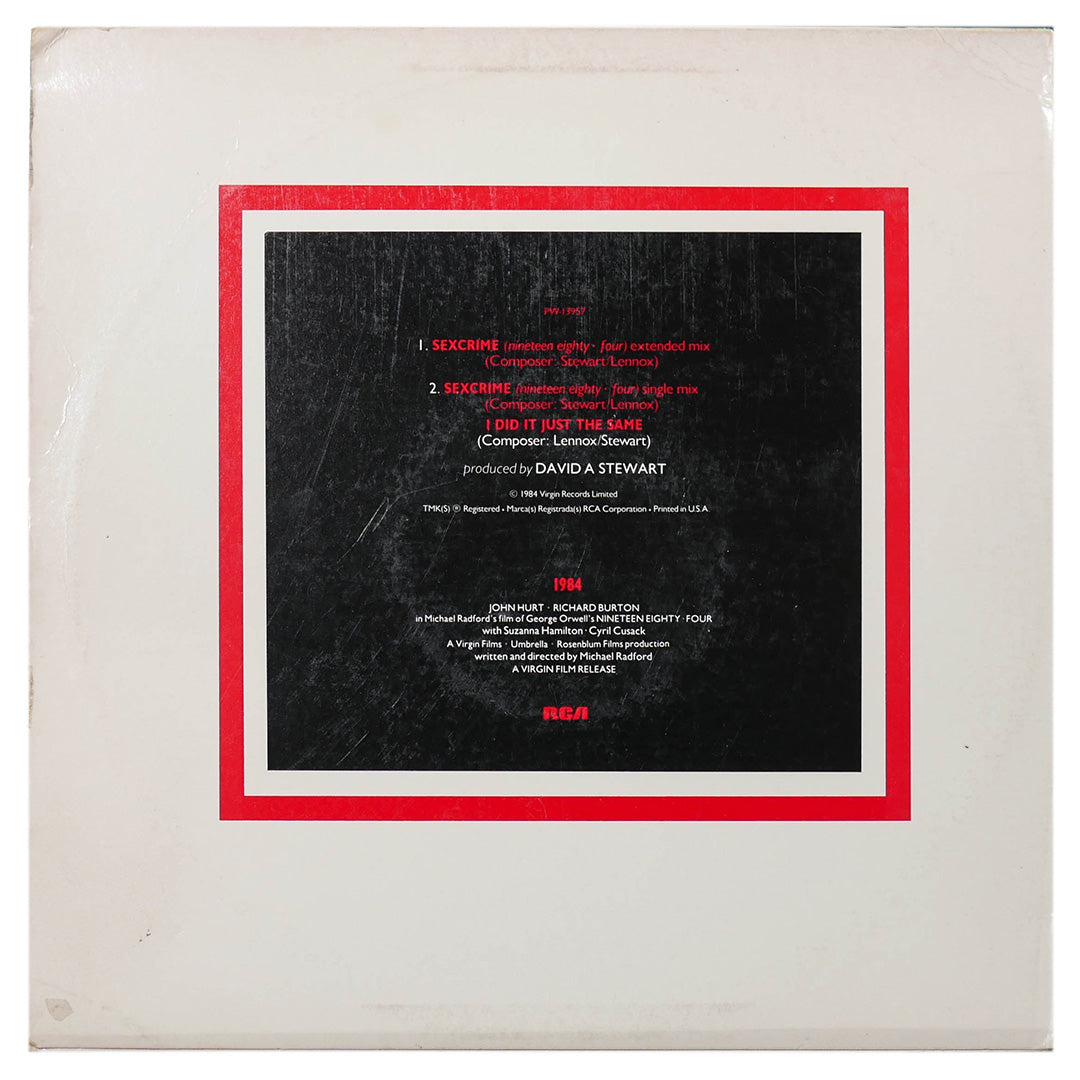EURYTHMICS - SEXCRIME (NINETEEN EIGHTY. FOUR) | 12" MAXI SINGLE USADO