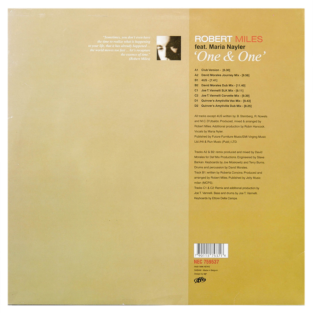 ROBERT MILES - ONE & ONE (2LP) | 12" MAXI SINGLE USADO