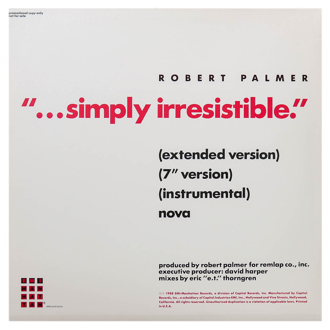 ROBERT PALMER - SIMPLY IRRESISTIBLE | 12" MAXI SINGLE USADO