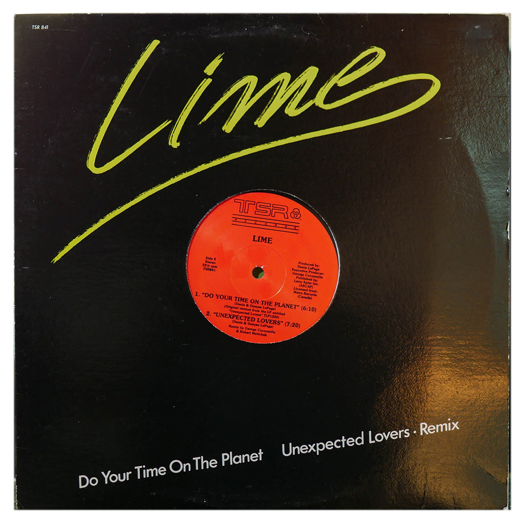 LIME - UNEXPECTED LOVERS (REMIX)/DO YOUR TIME ON THE PLANET  | 12" MAXI SINGLE USADO