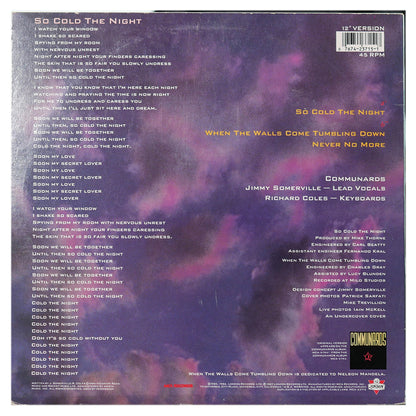 THE COMMUNARDS  - SO COULD THE NIGHT | 12" MAXI SINGLE USADO
