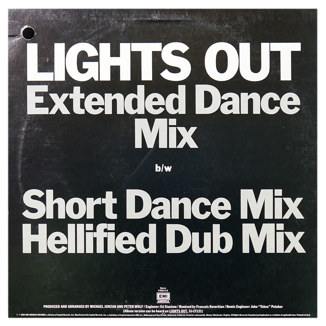 PETER WOLF - LIGHTS OUT | 12" MAXI SINGLE USADO