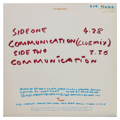 SPANDAU BALLET - COMMUNICATION(CLUB MIX) | 12" MAXI SINGLE USADO